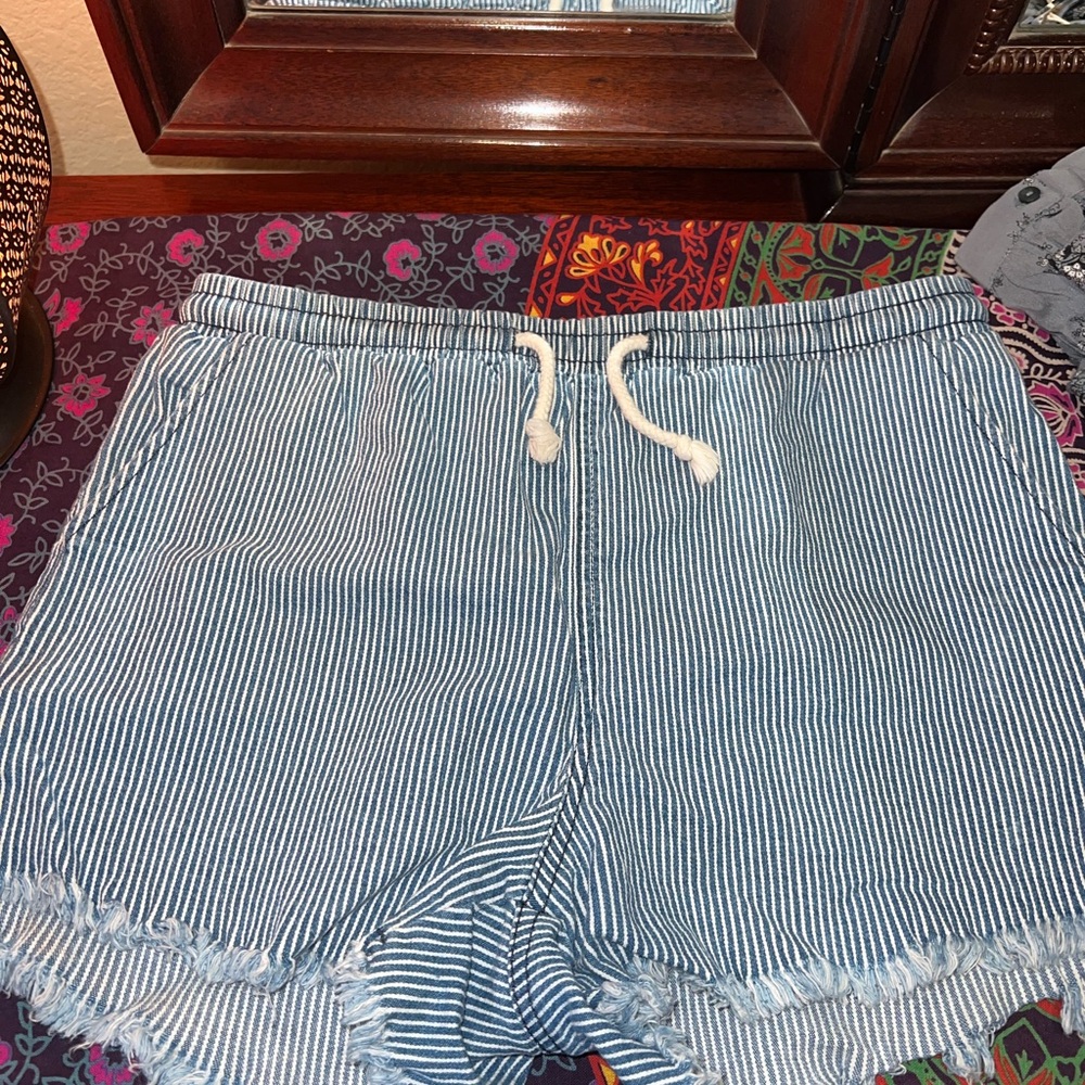 Wild Fable Blue and White Striped Shorts